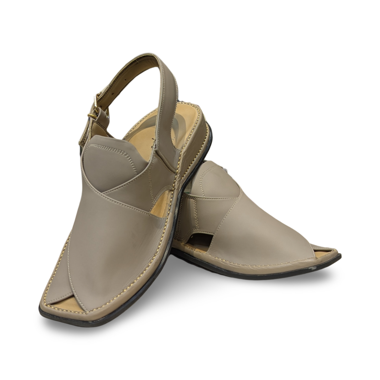 Classic Beige Peshawari Chappal