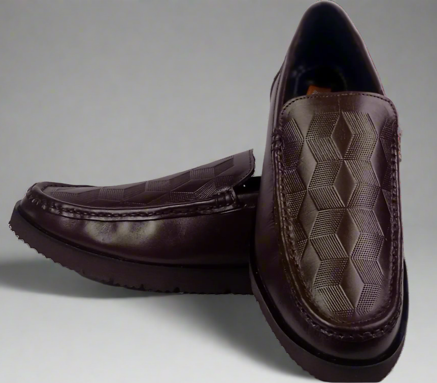 Classic Brown Textured Loafer