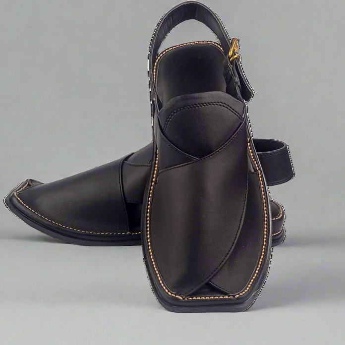 Classic Black Peshawari Chappal