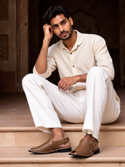 Premium Brown Peshawari Chappal