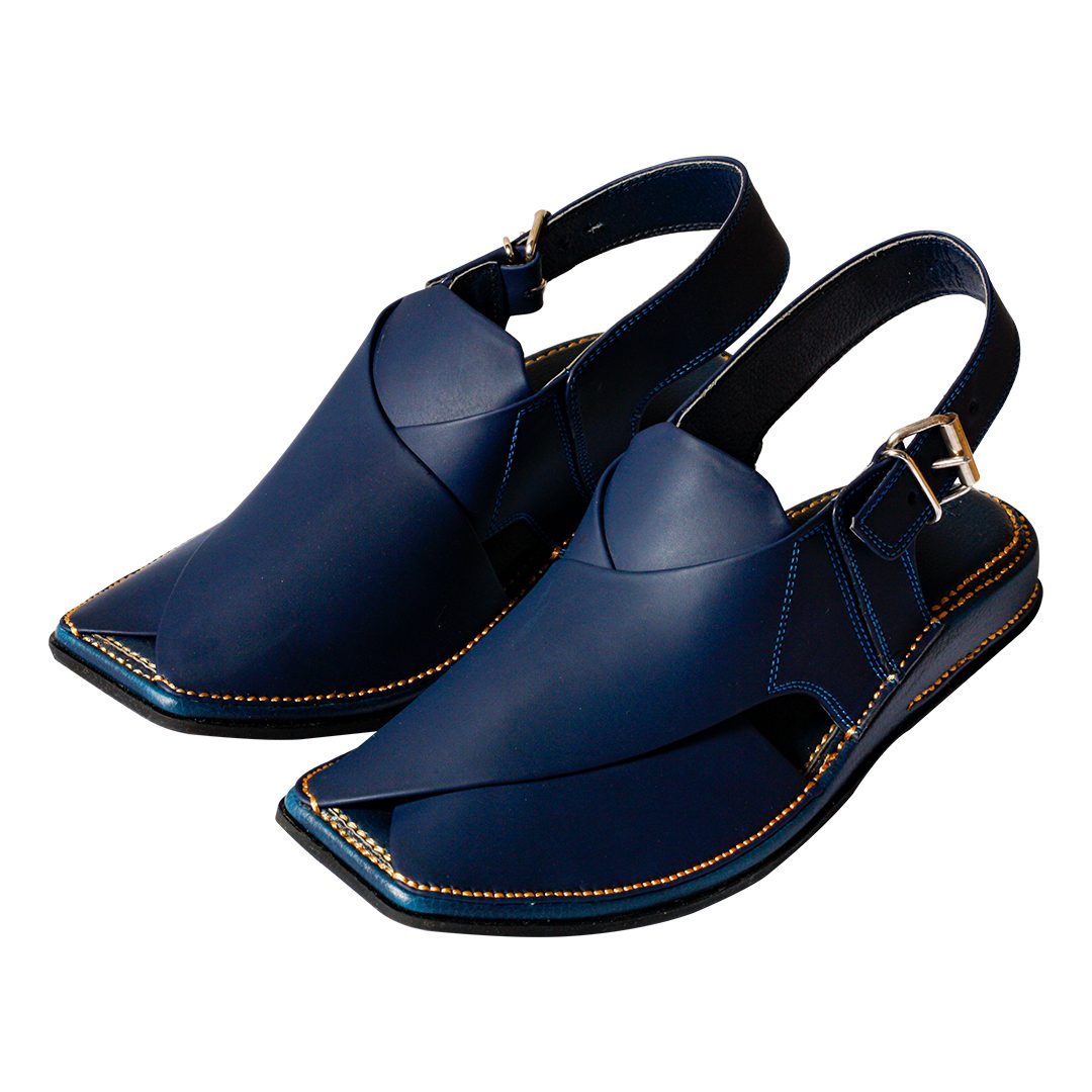 Navy Blue Peshawari Chappal