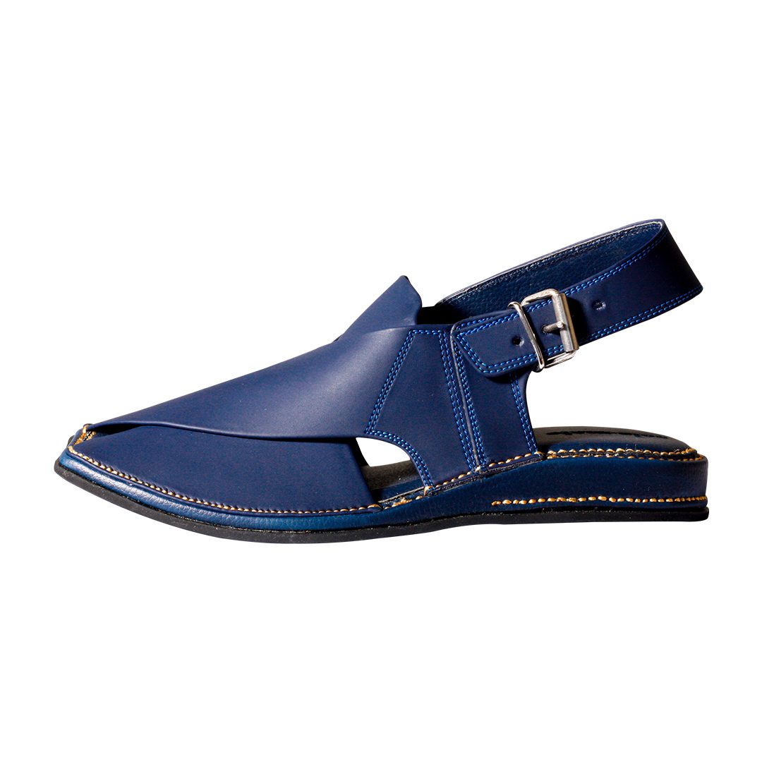 Navy Blue Peshawari Chappal
