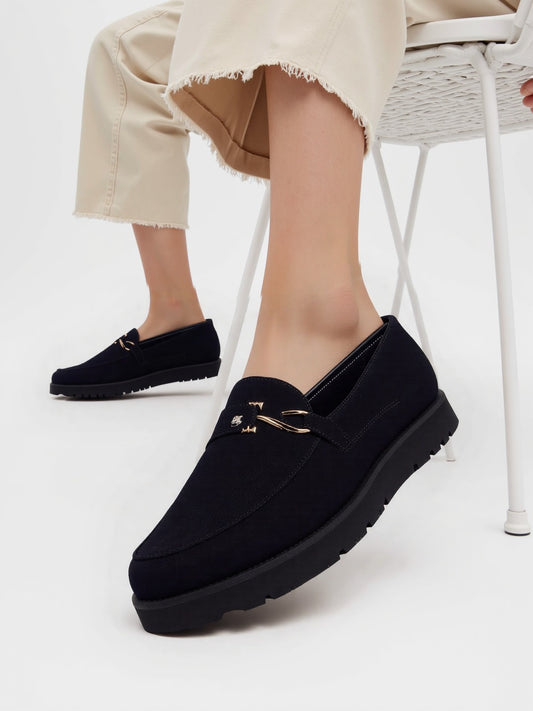 Classic Black Suede Loafer