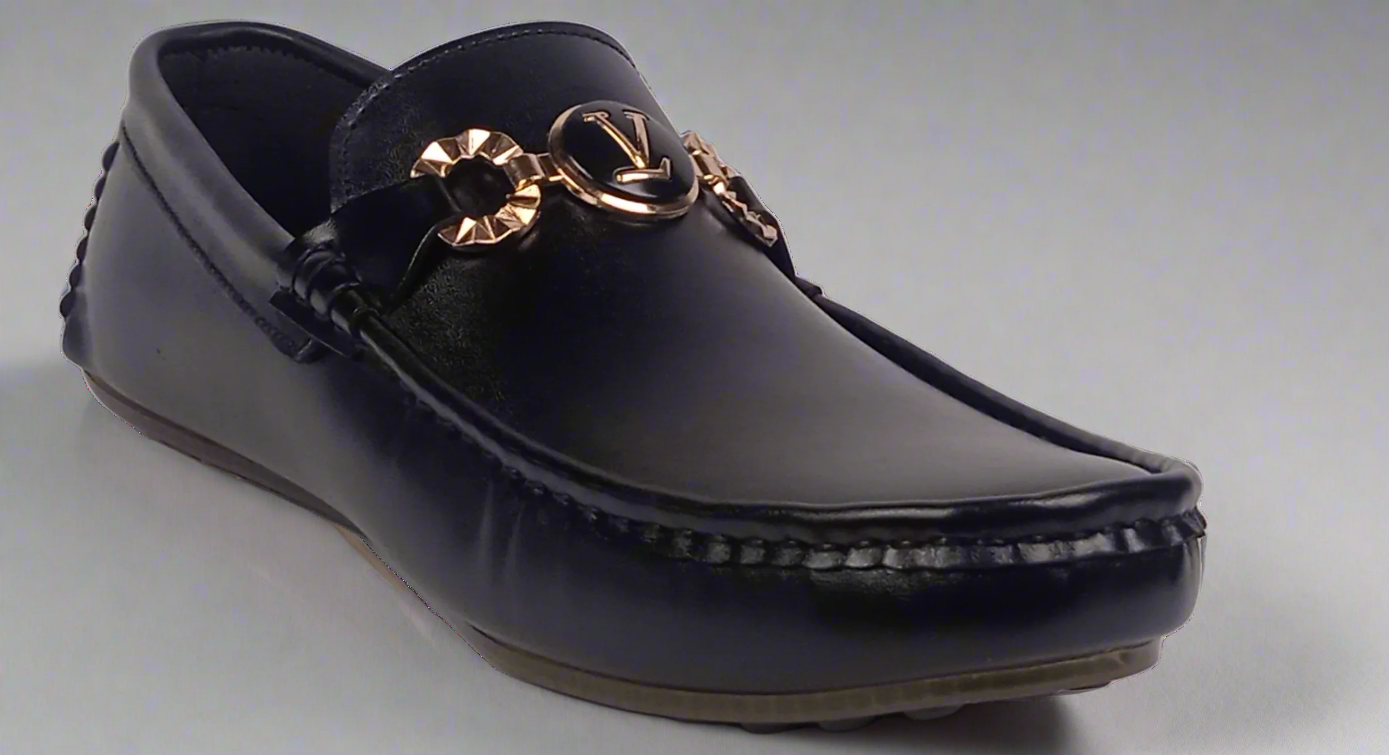 Luxury Black Chain Loafer