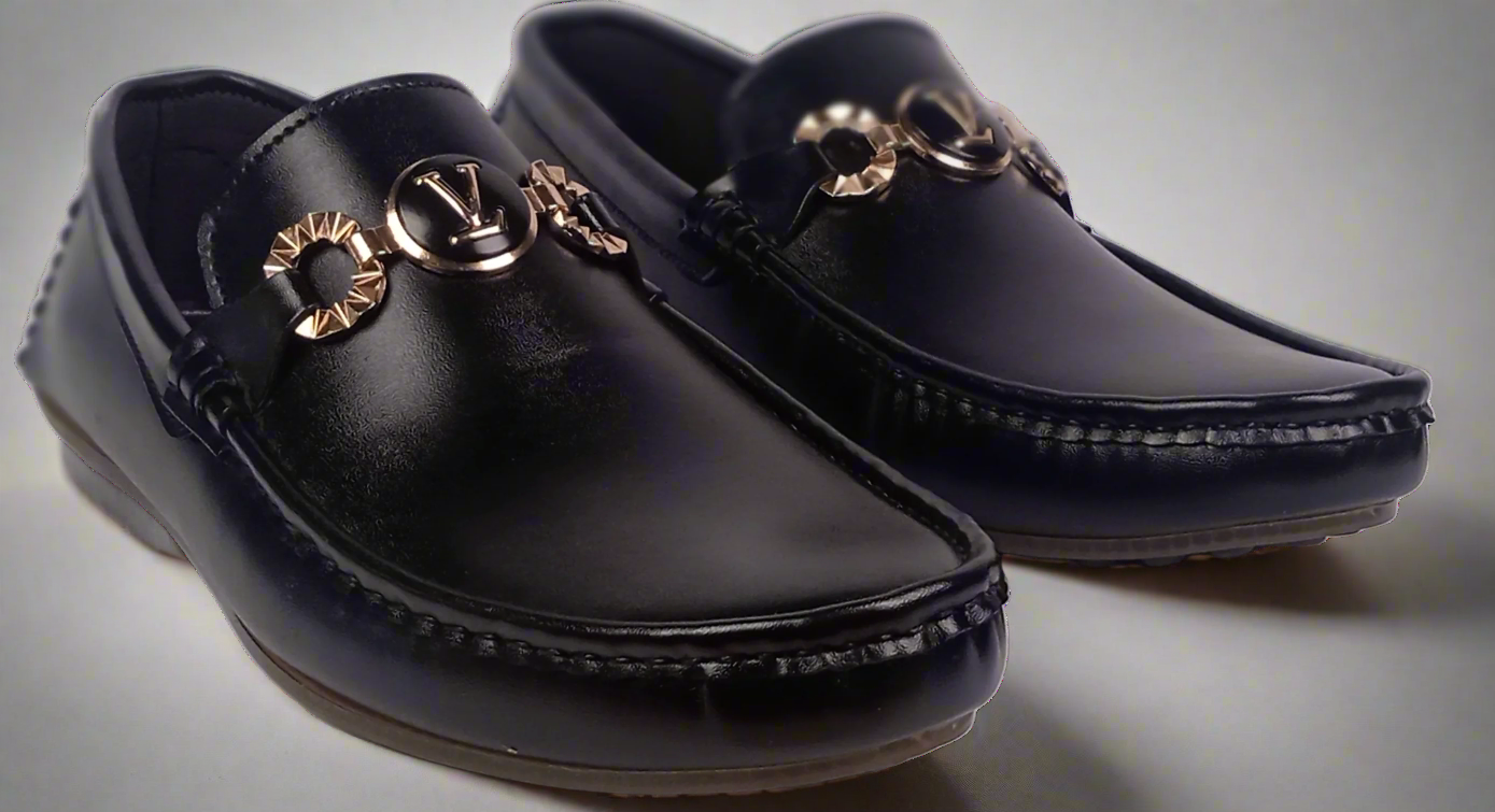 Luxury Black Chain Loafer