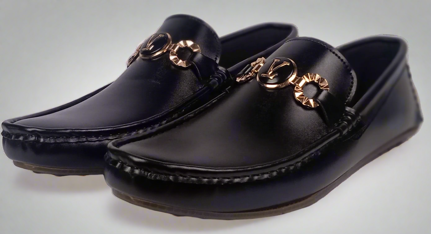 Luxury Black Chain Loafer