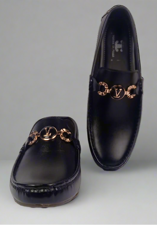 Luxury Black Chain Loafer