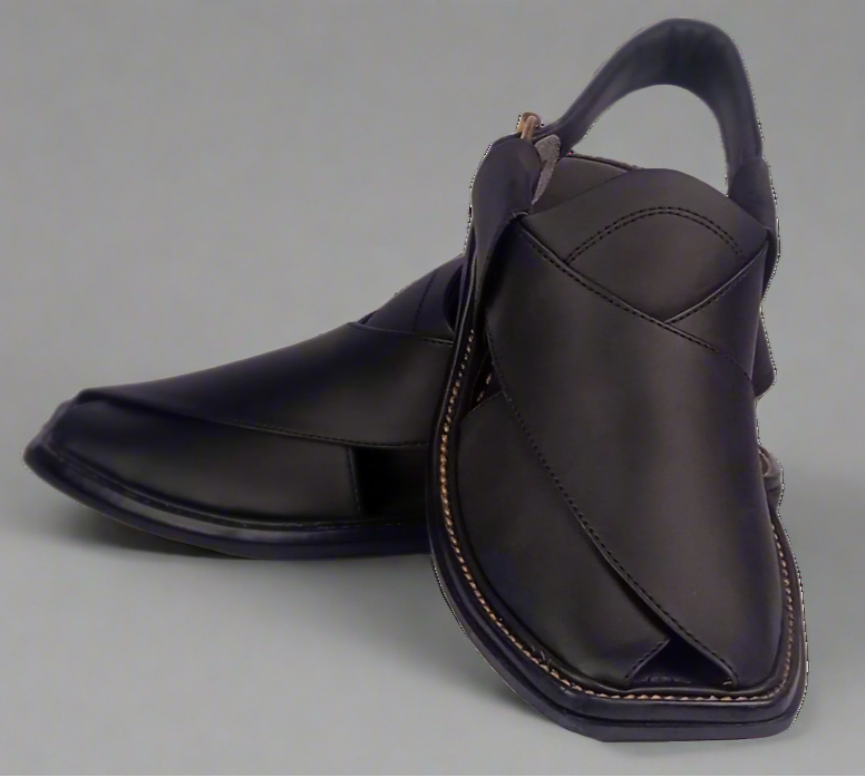 Premium Black Peshawari Chappal