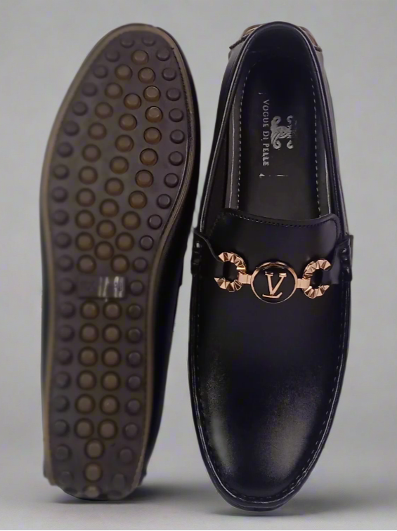 Luxury Black Chain Loafer