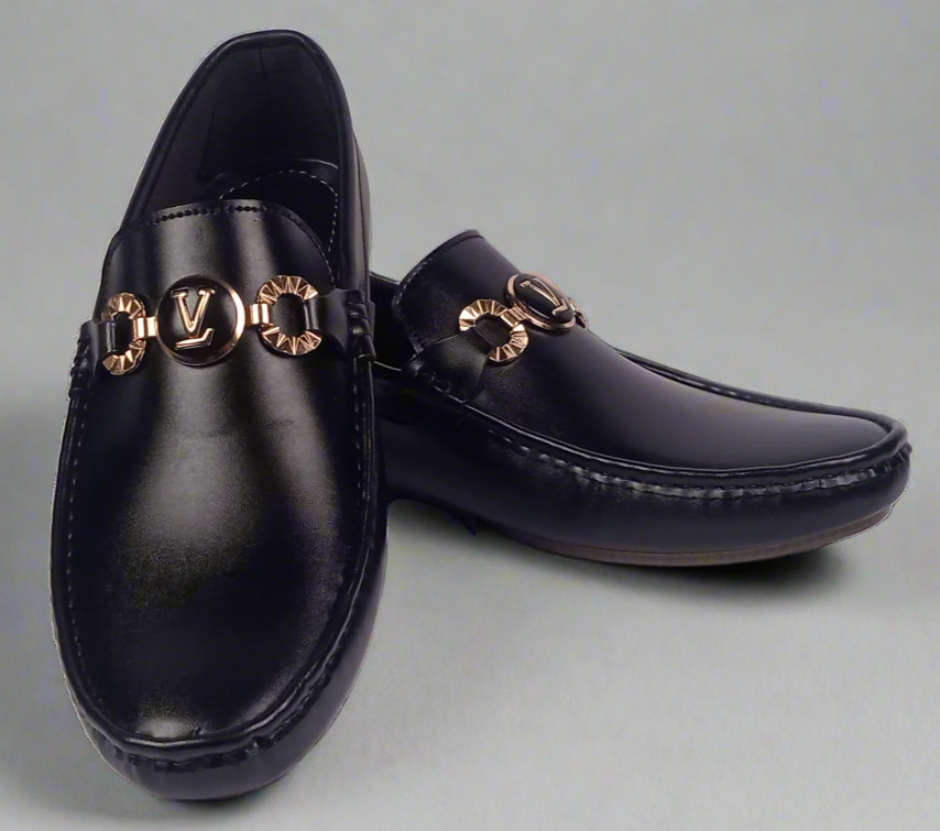 Luxury Black Chain Loafer