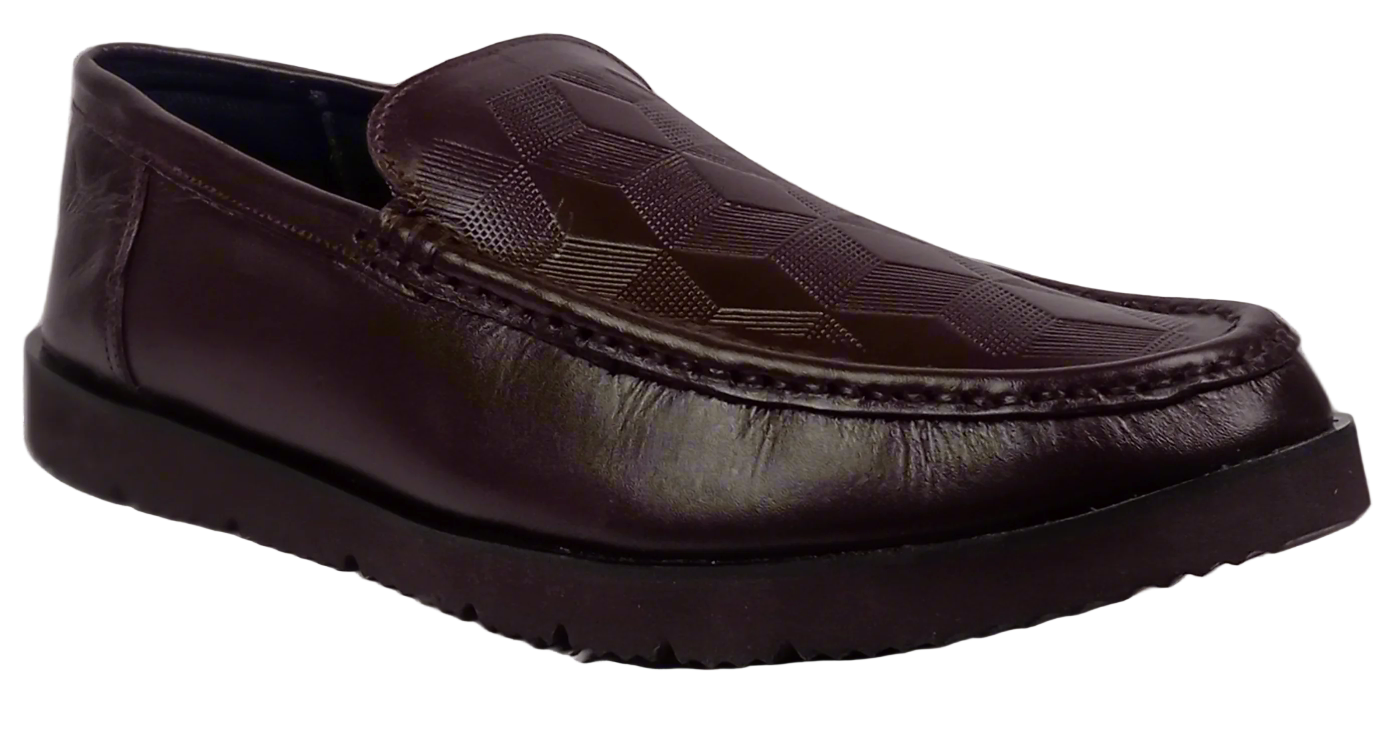 Classic Brown Textured Loafer