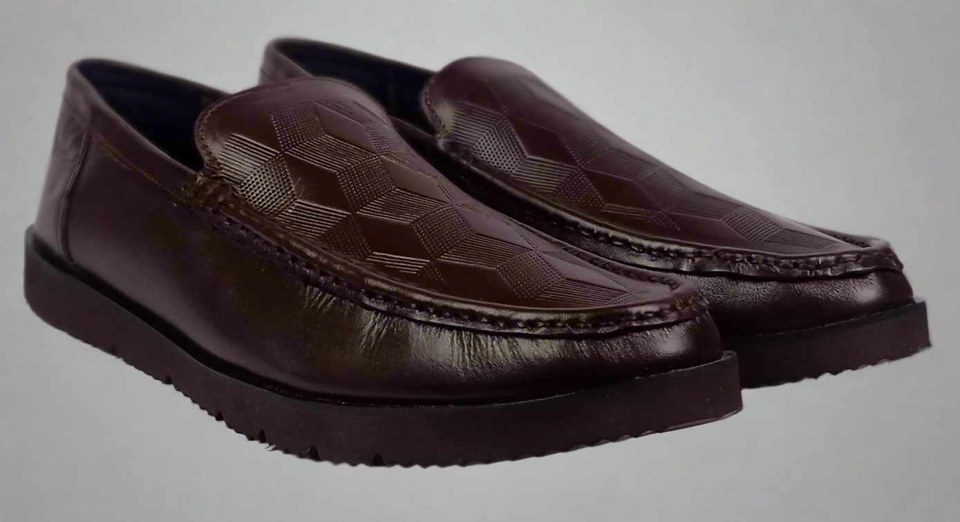 Classic Brown Textured Loafer