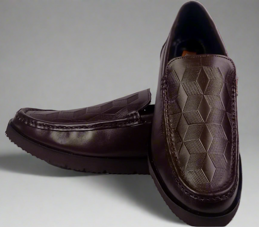 Classic Brown Textured Loafer
