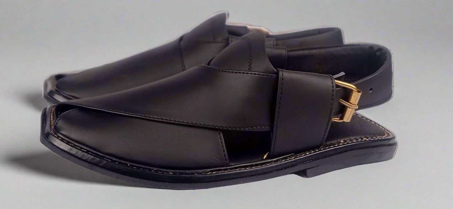 Premium Black Peshawari Chappal