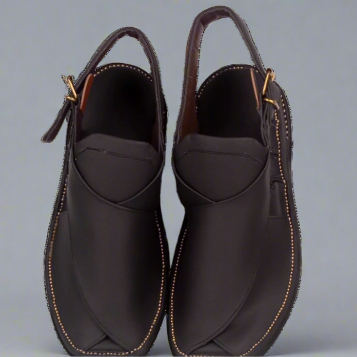 Premium Black Peshawari Chappal