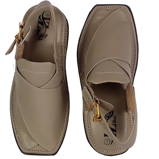 Classic Beige Peshawari Chappal