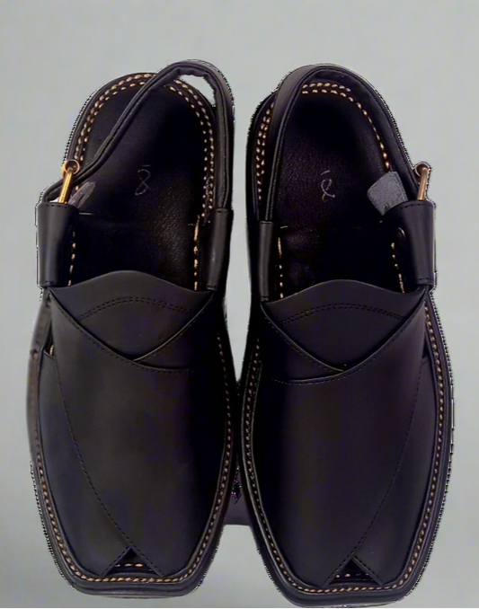 Premium Black Peshawari Chappal