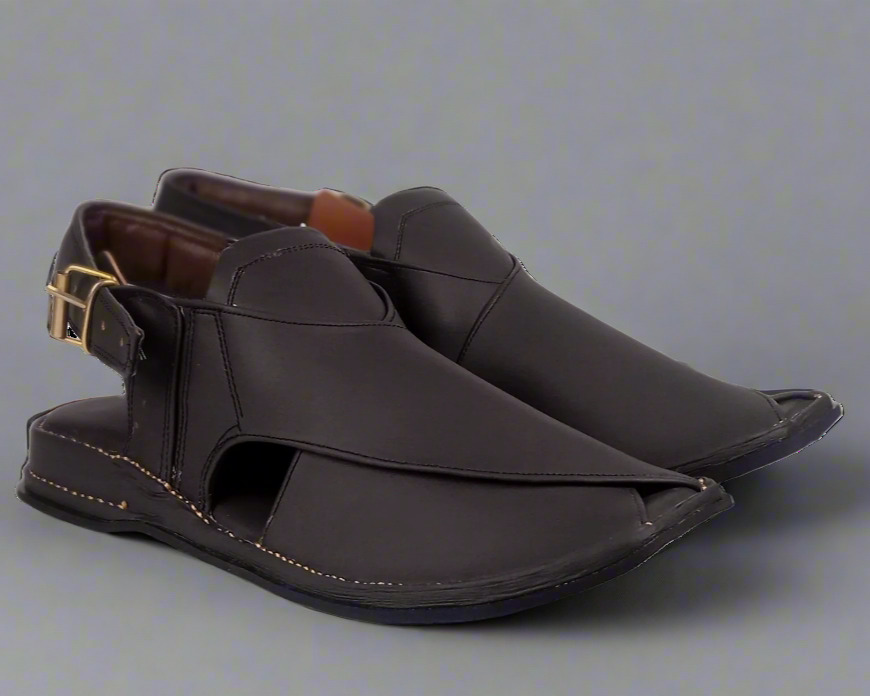 Premium Black Peshawari Chappal