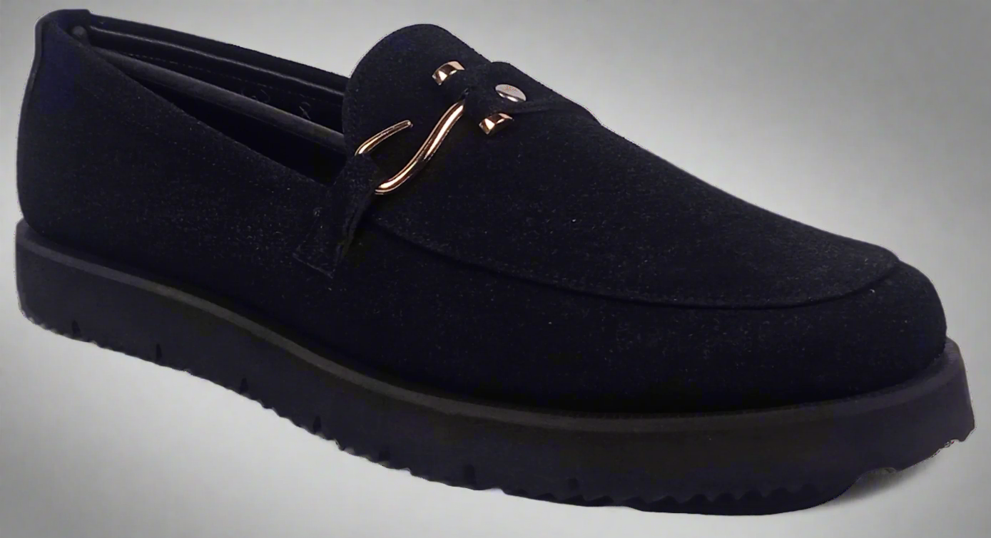 Classic Black Suede Loafer
