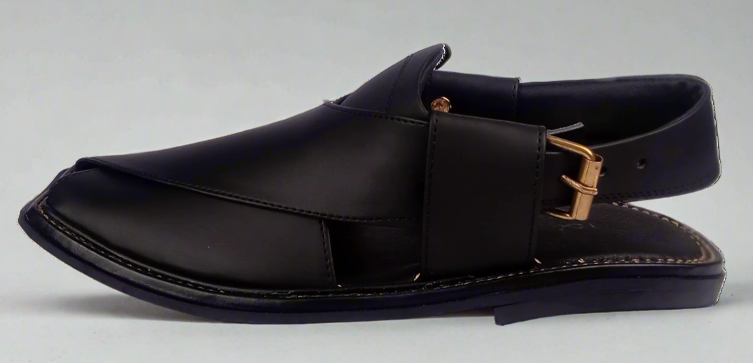 Premium Black Peshawari Chappal
