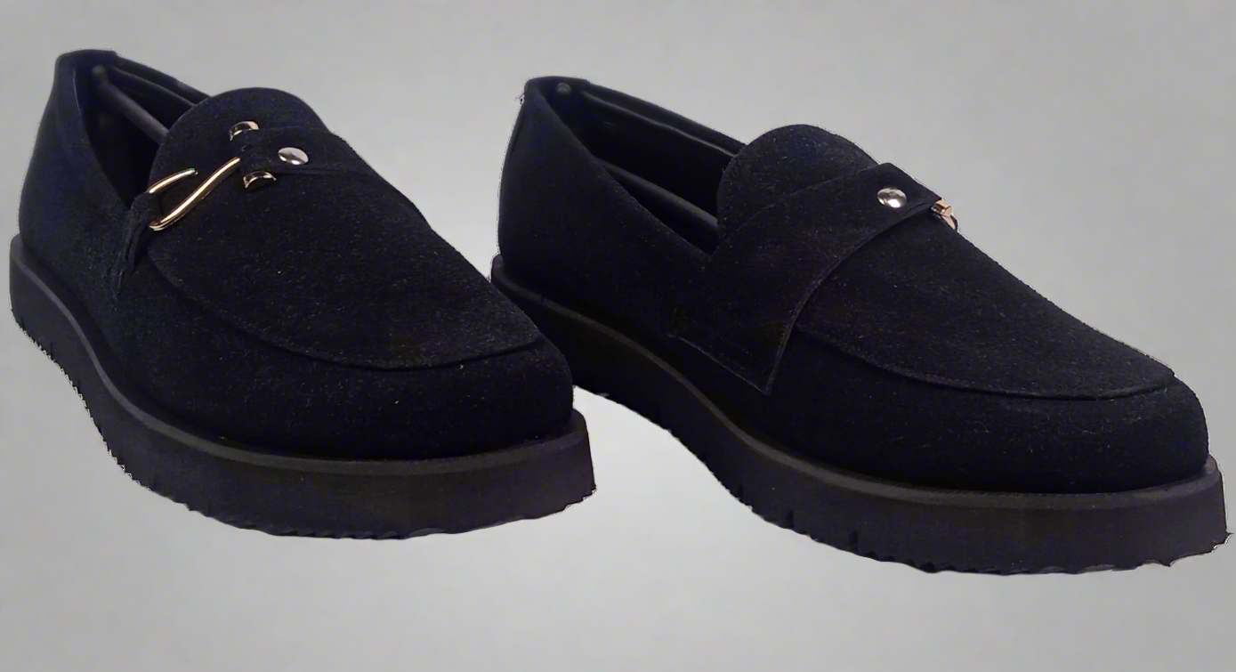 Classic Black Suede Loafer