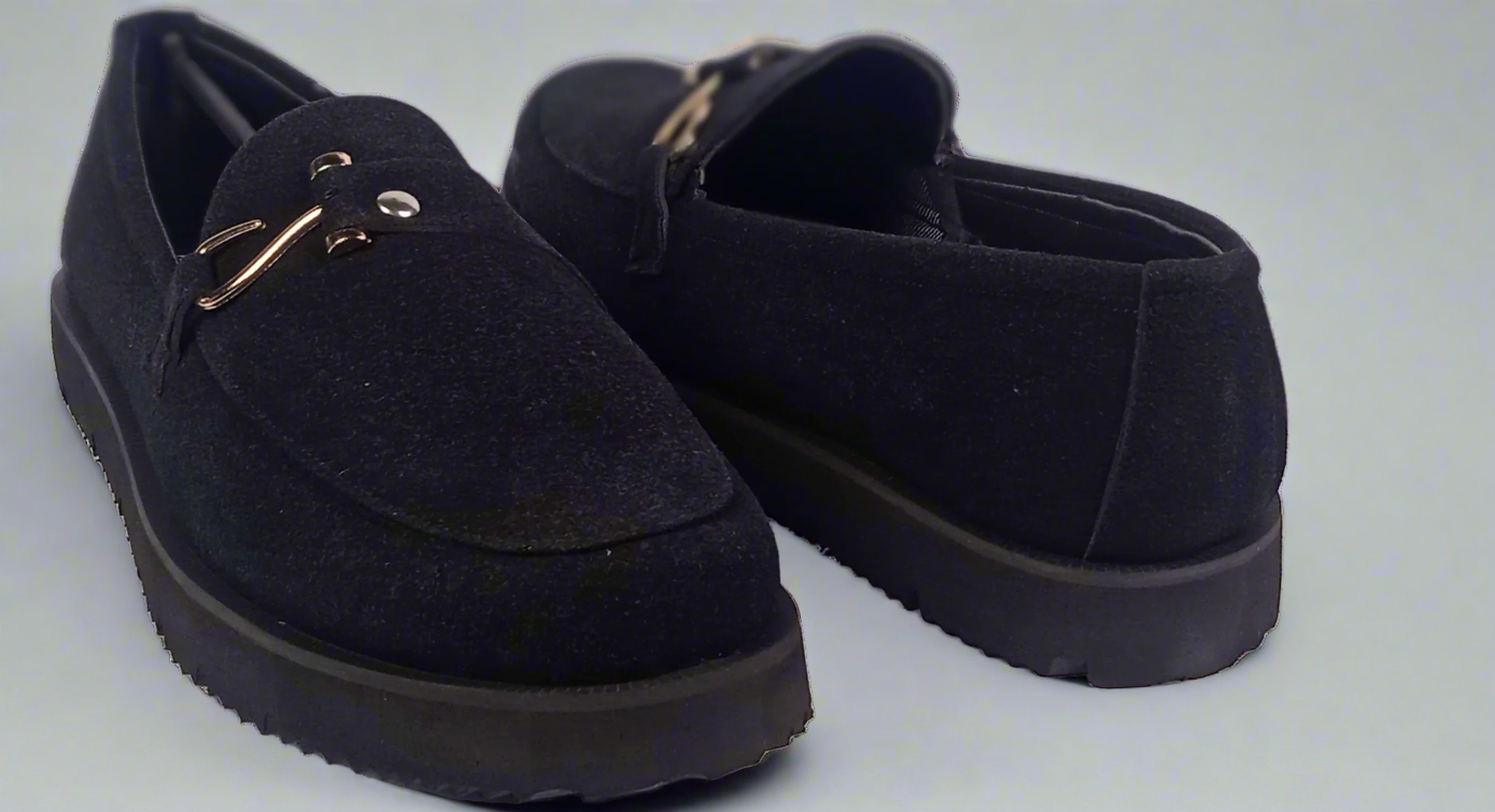 Classic Black Suede Loafer