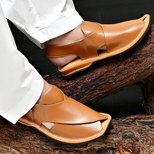 Classic Tan Peshawari Chappal